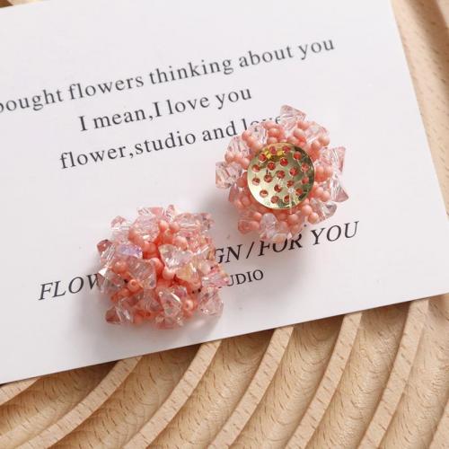 Acrylic Earring Drop Component, Flower, handmade, multifunctional & DIY 