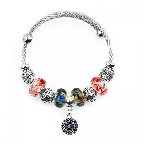 Zinc Alloy European Bracelets, with Resin, fashion jewelry & for woman, Inner Approx 55mm [