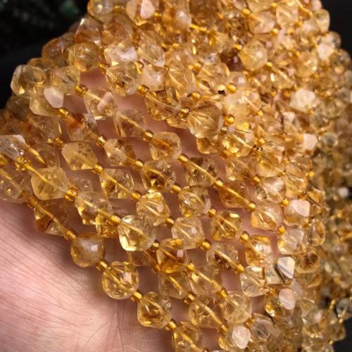 Natural Citrine Beads, Rhombus, polished, DIY & faceted, yellow Approx 38 cm 