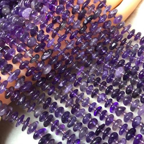 Perles améthystes Naturelles, améthyste, pepite, poli, DIY, violet, 10mm Environ 38 cm, Vendu par brin