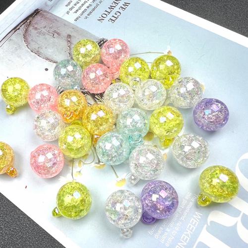 Plating Acrylic Beads, Round, UV plating, DIY, mixed colors, 16mm, Approx 
