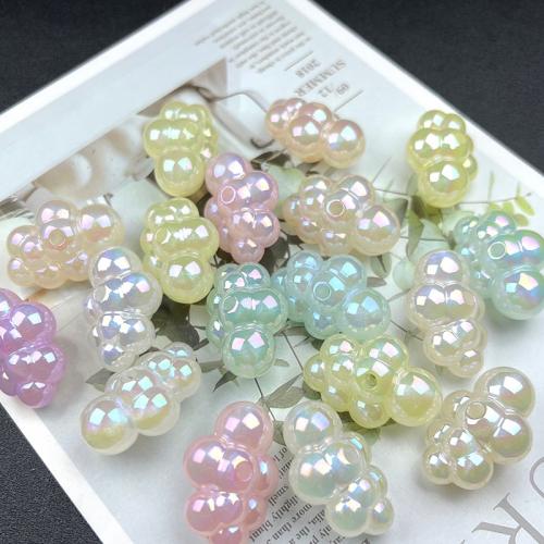 Plating Acrylic Beads, Cloud, colorful plated, DIY & luminated, mixed colors Approx 