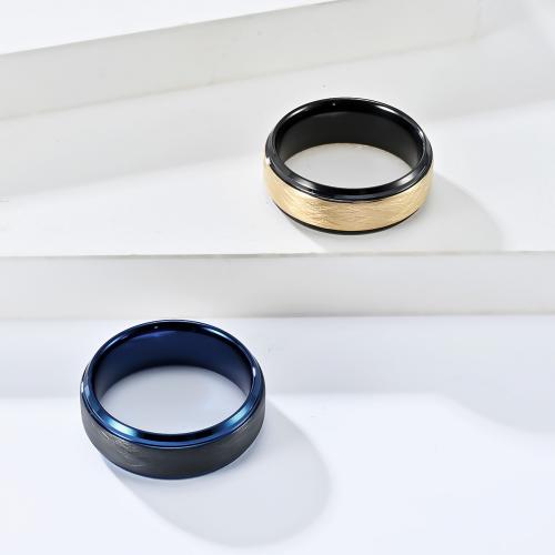 Палец кольцо стали вольфрама, Вольфрама сталь, Другое покрытие, ювелирные изделия моды & Мужская & разный размер для выбора, Много цветов для выбора, ring width 8mm, продается PC