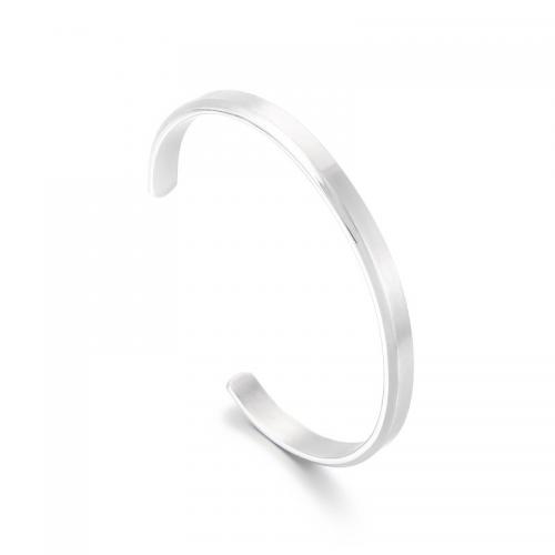 Stainless Steel Cuff Bangle, 304 Stainless Steel, Letter C, Vacuum Ion Plating, fashion jewelry & Unisex Inner Approx 