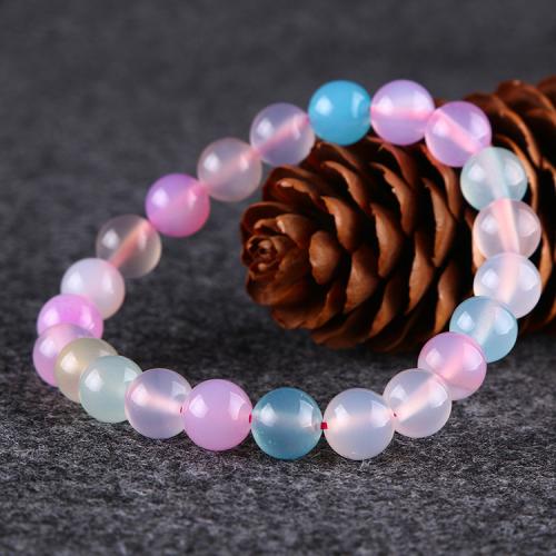 Agate Bracelets, Round, fashion jewelry & for woman, mixed colors Approx 18 cm 