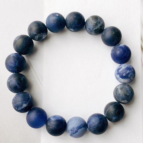 Sodalite Bracelet, Round, fashion jewelry & Unisex dark blue Approx 18 cm 
