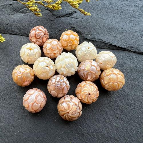 Natural Freshwater Pearl Loose Beads, Carved, DIY Length about 10-13mm 