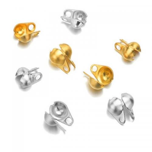 Edelstahl Perlenkappen, 304 Edelstahl, rund, Vakuum-Ionen-Beschichtung, poliert & DIY & verschiedene Größen vorhanden, originale Farbe, verkauft von PC