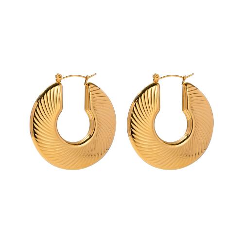 Edelstahl Baumeln Ohrring, 304 Edelstahl, 18K vergoldet, Modeschmuck & für Frau, goldfarben, 42x40mm, verkauft von Paar