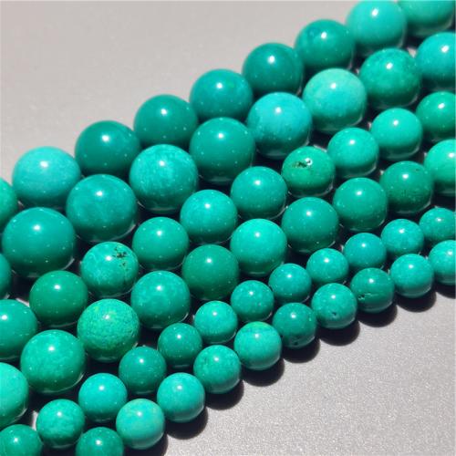 Perles en Turquoise naturelle, Rond, DIY & normes différentes pour le choix, vert Environ 38 cm, Vendu par brin