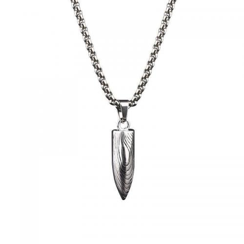 Titanium Steel Jewelry Necklace, Bullet, fashion jewelry & for man 
