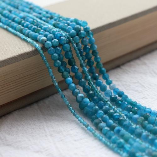 Apatite perles nature, Apatites, DIY & normes différentes pour le choix & facettes, bleu Environ 39 cm, Vendu par brin