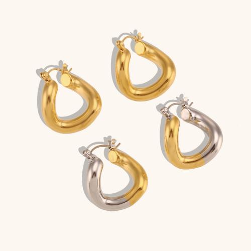 Edelstahl Baumeln Ohrring, 304 Edelstahl, 18K vergoldet, Modeschmuck & verschiedene Stile für Wahl & für Frau, verkauft von Paar