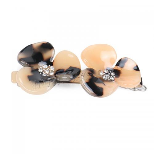 Hair Clip, Acetate, with Zinc Alloy, Flower, fashion jewelry 