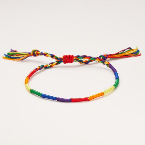 Nylon Cord Bracelets, Adjustable & fashion jewelry & Unisex, multi-colored Approx 16-29 cm 
