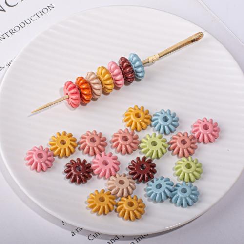 Solid Color Acrylic Beads, Flower, DIY, mixed colors Approx 3mm 