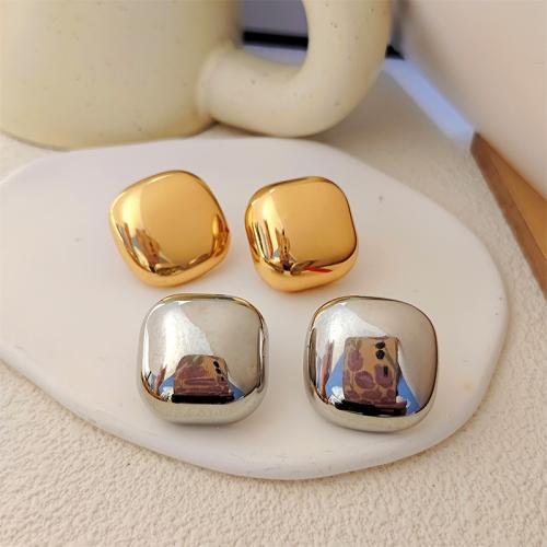Zinc Alloy Leverback Earring, Square, plated, fashion jewelry & for woman 