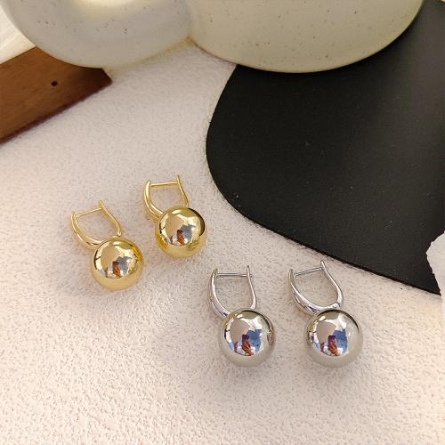 Zinc Alloy Leverback Earring, Round, plated, fashion jewelry & for woman 