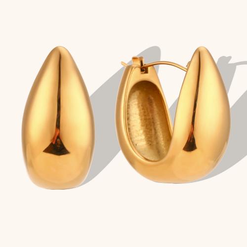 Edelstahl Baumeln Ohrring, 316 L Edelstahl, 18K vergoldet, Modeschmuck & für Frau, verkauft von Paar