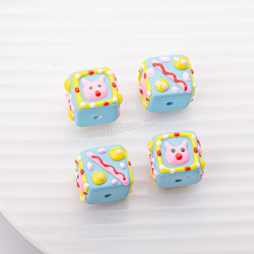 Acrylic Jewelry Beads, Square, DIY 15.2mm Approx 2.5mm 