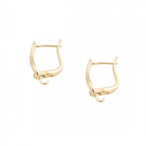 Sterling Silver Lever Back Earring Component, 925 Sterling Silver, real gold plated, DIY Inner Approx 9mm 