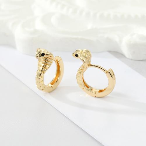 Zinc Alloy Leverback Earring, Snake, plated, fashion jewelry & for woman 