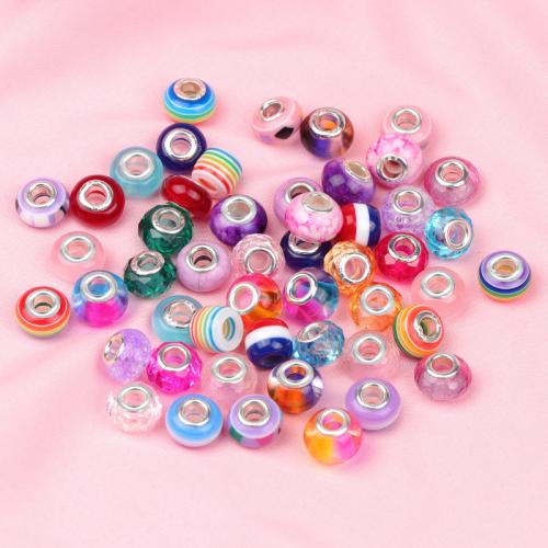 Glas Perle Europa Perlen, unterschiedliche Farbe und Muster für die Wahl & DIY & großes Loch, ca. 50PCs/Menge, verkauft von Menge