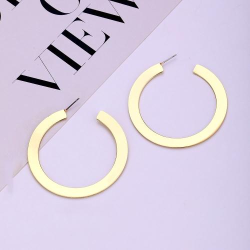 Iron Stud Earring, gold color plated, fashion jewelry & for woman, golden 