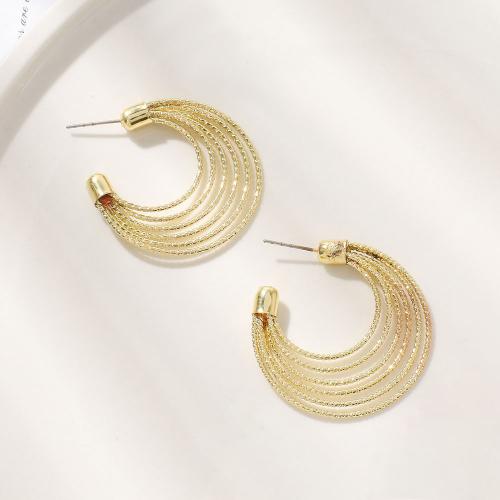 Eisen Stud Ohrring, goldfarben plattiert, Modeschmuck & verschiedene Stile für Wahl & für Frau, goldfarben, verkauft von Paar