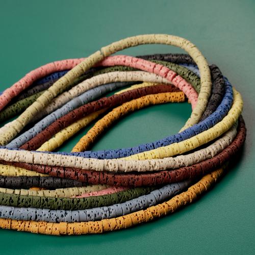 Multicolor Lava Perlen, DIY, keine, 2x4mm, ca. 145PCs/Strang, verkauft von Strang