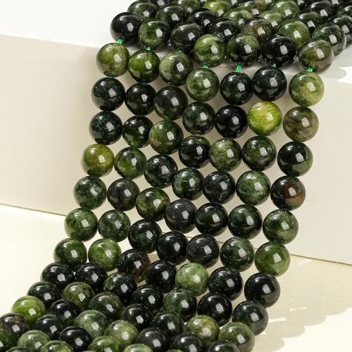 Diopside Beads, Round, polished, DIY 