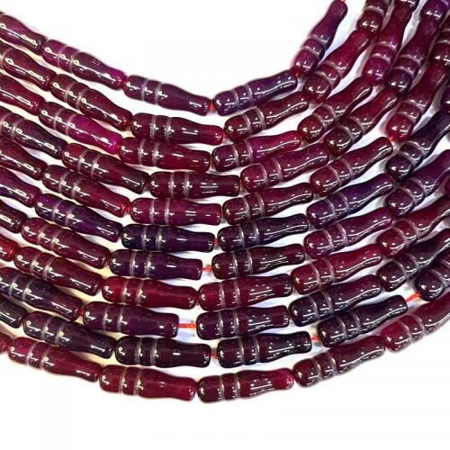 Agate Beads, polished, DIY, rose carmine Approx 38-40 cm 