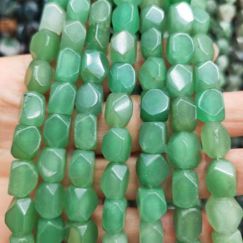 Natürliche grüne Achat Perlen, Grüner Achat, Klumpen, poliert, DIY, grün, 8x11mm, ca. 32PCs/Strang, verkauft von Strang
