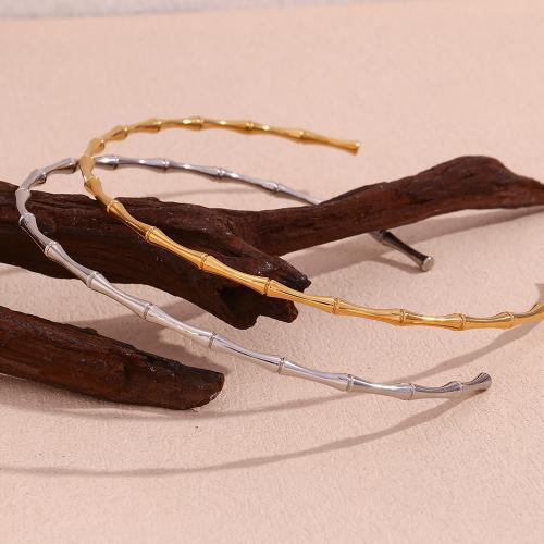 Edelstahl -Kragen-Halskette, 316 L Edelstahl, Bambus, Vakuum-Ionen-Beschichtung, Modeschmuck & für Frau, keine, Inner diameter: 130mm, width :4.4mm., verkauft von PC