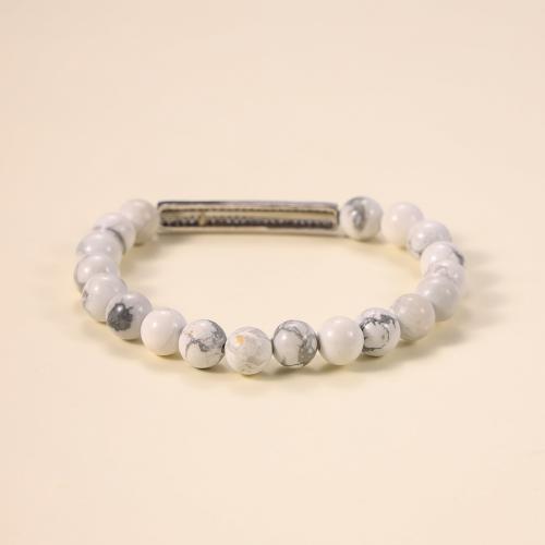 Moonstone Bracelet, with Labradorite & 304 Stainless Steel, silver color plated, fashion jewelry & for woman Approx 6-12 cm 