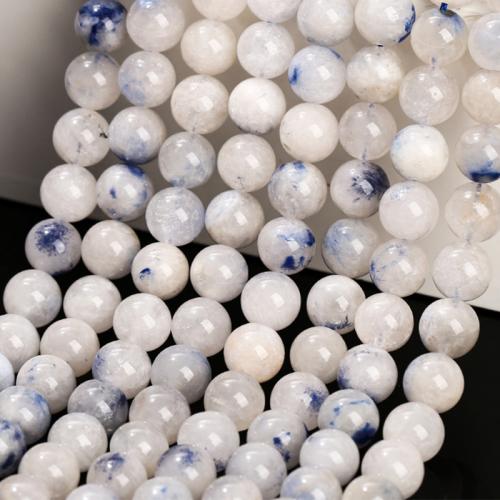 Single Gemstone Beads, Dumortierite, Round, polished, DIY 
