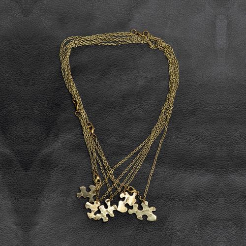 Zinc Alloy Necklace, gold color plated, detachable & for woman 