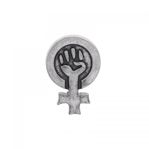 Zinc Alloy Jewelry Brooch, plated, for woman, black 