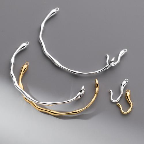 Sterling Silver Jewelry Findings, 925 Sterling Silver, plated, DIY Bangle-50 * 3.5 mm wide hook-9.5 * 3.5 * 16.5 mm high 