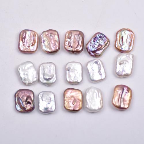 No Hole Cultured Freshwater Pearl Beads, Rectangle, DIY 