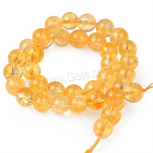 Cristal en jaune naturelles, perles de citrine, Rond, DIY & normes différentes pour le choix, Jaune Environ 38 cm, Vendu par brin