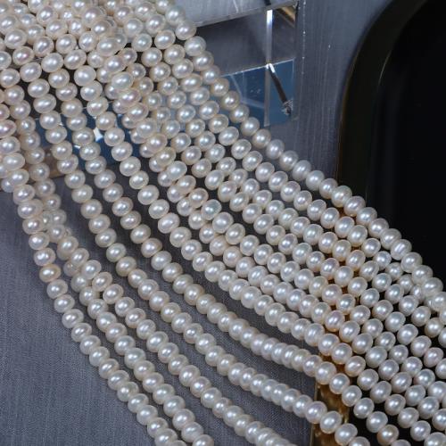 Keishi 培養した淡水の真珠, 天然有核フレッシュウォーターパール, 圭司, DIY, ホワイト, Length about 5-5.5mm, 長さ:約 36-37 センチ, 売り手 ストランド