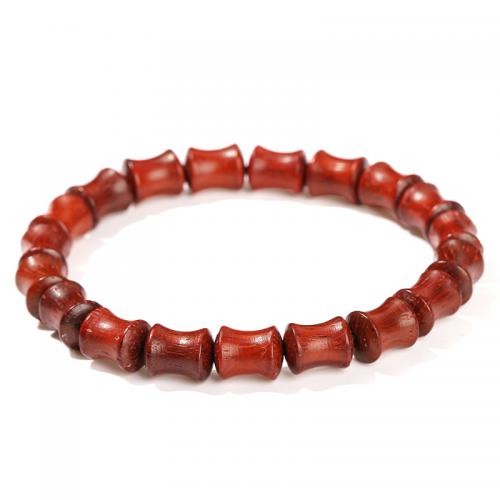 Padauk Bracelet, Bamboo, handmade, folk style & Unisex, beads size Approx 6 Inch 