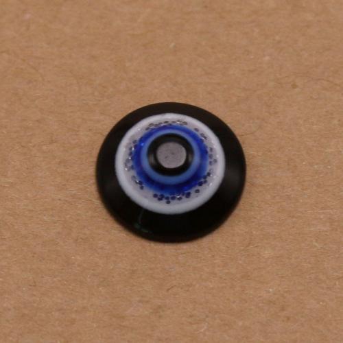 Evil Eye Cabochon, Harz, flache Runde, DIY & Emaille, gemischte Farben, 10x10x3.5mm, ca. 100PCs/Tasche, verkauft von Tasche