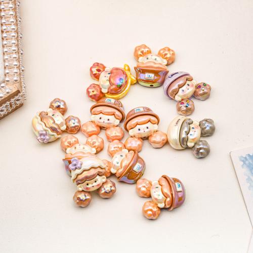 Perles en plastique ABS, DIY, couleurs mélangées Environ Vendu par sac