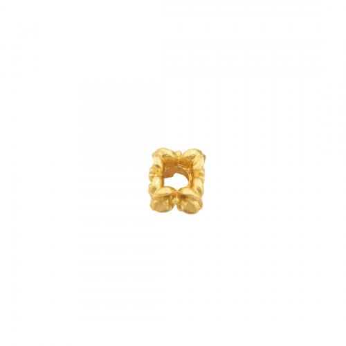 Perles vintages en argent pur, Argent sterling 925, Plaqué d'or, DIY & grand trou Environ 3mm, Vendu par PC
