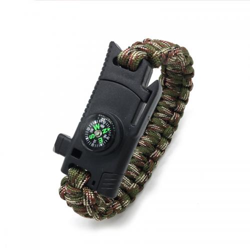 Parachute Cord Survival Bracelet, with Plastic, portable & hardwearing & Unisex 