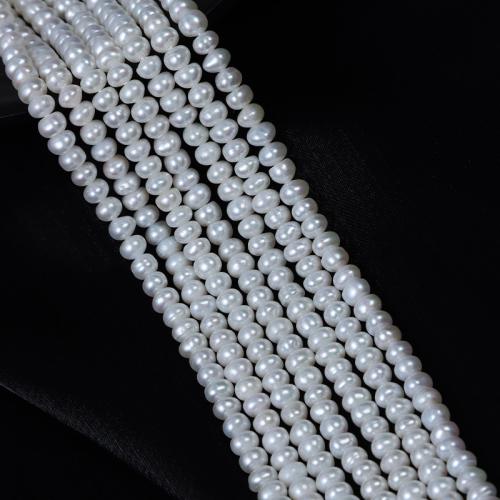 Keishi 培養した淡水の真珠, 天然有核フレッシュウォーターパール, 圭司, DIY, ホワイト, Length about 4-5mm, 長さ:約 38 センチ, 売り手 ストランド