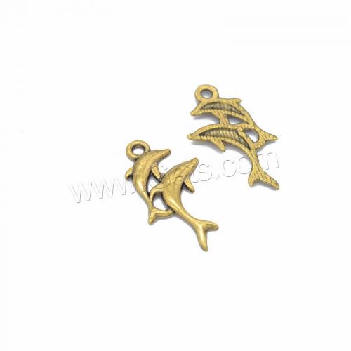 Zinc Alloy Animal Pendants, Dolphin, plated, DIY Approx 2mm, Approx 