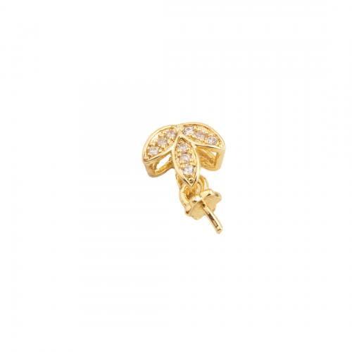 Sterling Silver Peg Bail, 925 Sterling Silver, real gold plated, DIY & micro pave cubic zirconia Approx 3mm 